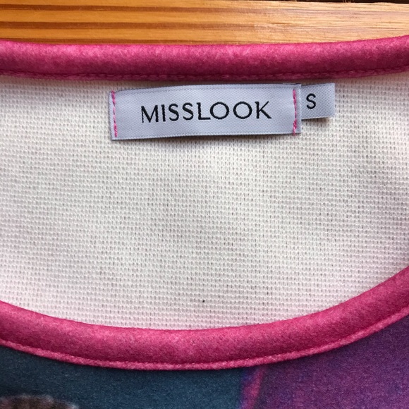 Miss Look Pink Purple Polka Dot Sweater, NWT, S - Picture 7 of 16